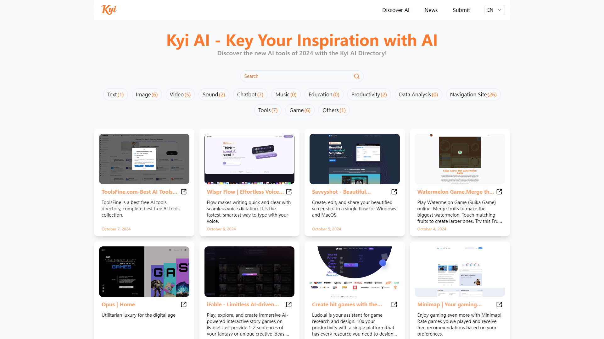 kyi.ai - Kyi AI Directory - Discover AI Tools & Inspiration