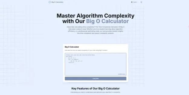 Big O Calculator - Master Algorithm Complexity with Our Big O Calculator