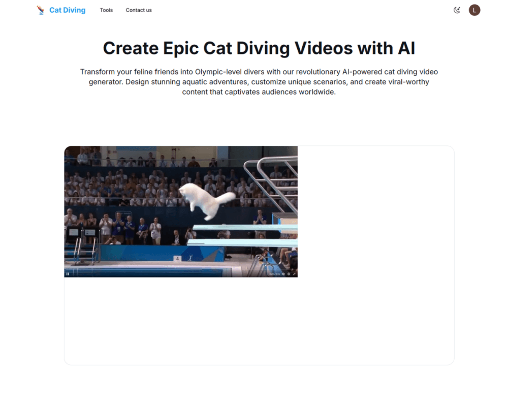 Cat Diving - Create Epic Cat Diving Videos with AI
