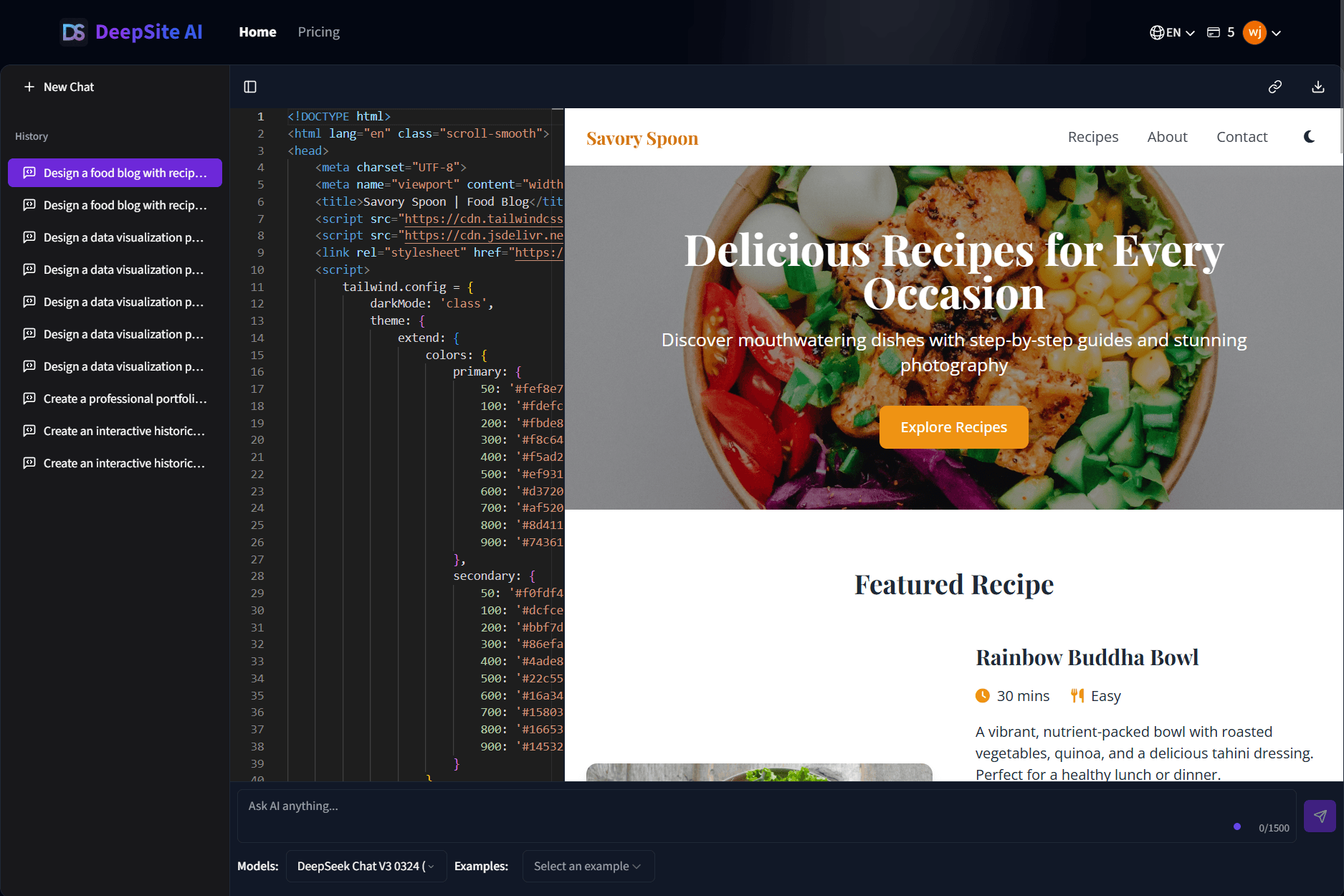 DeepSite AI - DeepSite AI: Website Creation Made Easy