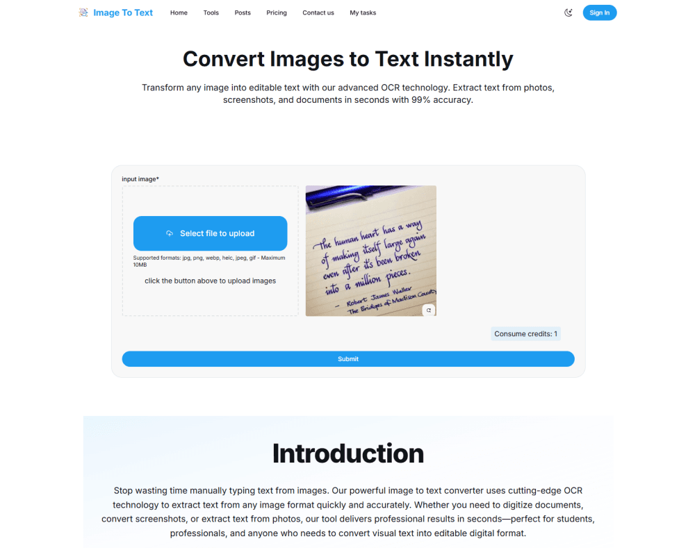 Image To Text - Convert Images to Text Instantly