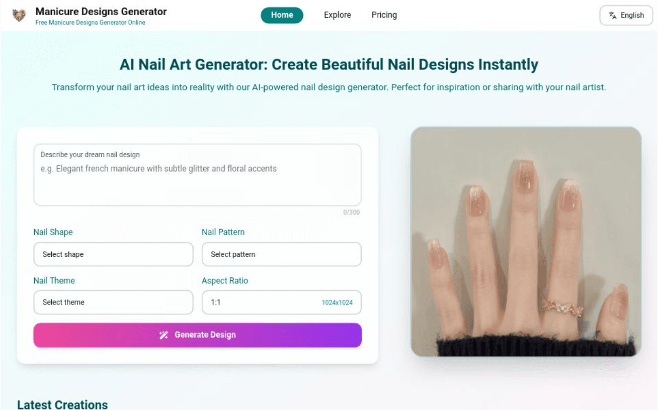 manicure.life - Unique AI Manicure Designs for Your Perfect Nails