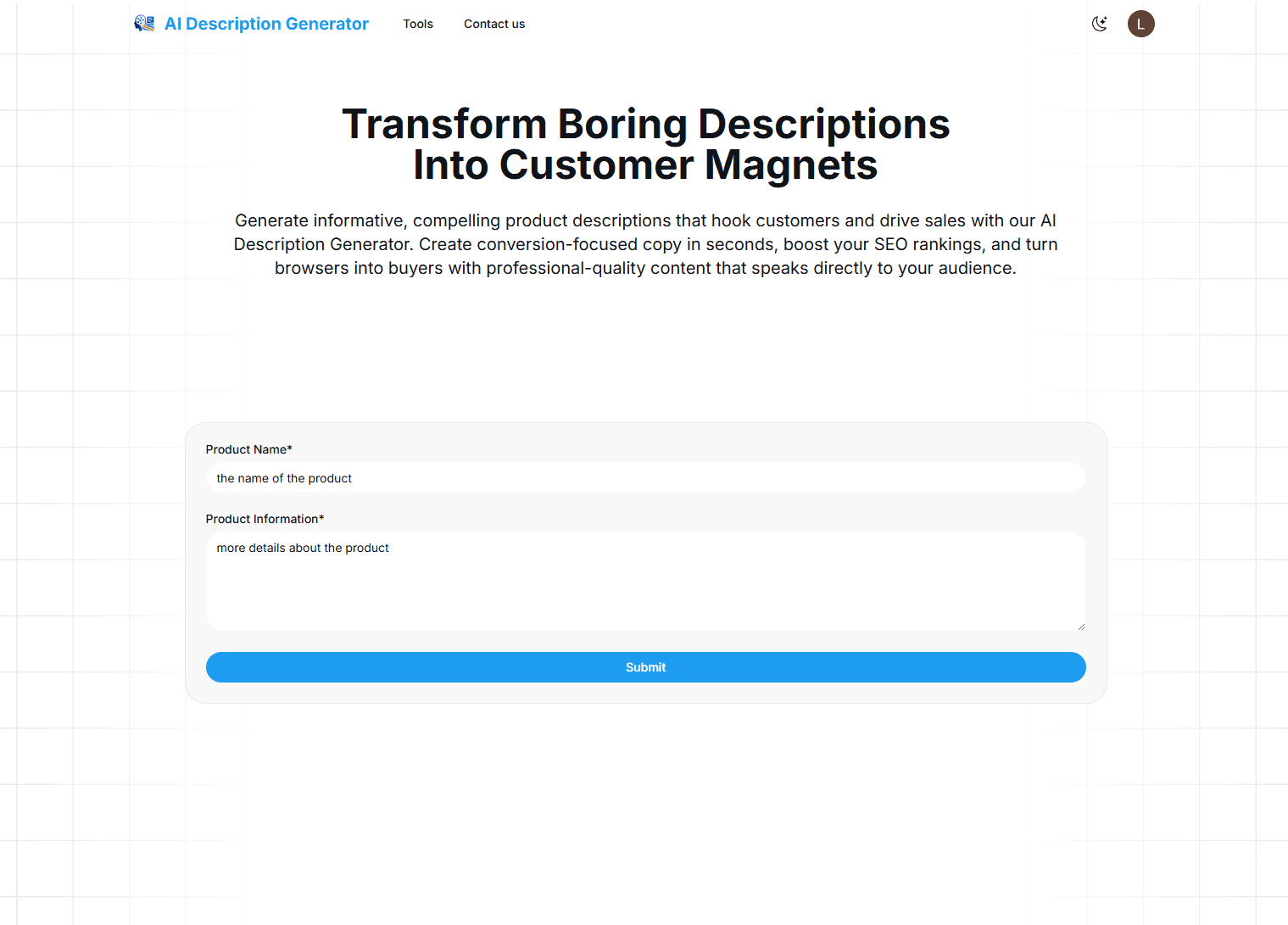 AI Description Generator - Transform Boring Descriptions Into Customer Magnets